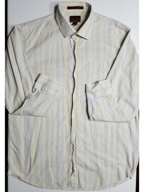 Born Long Sleeve Button Up Textured Business Casual Office Preppy Shirt Men's L